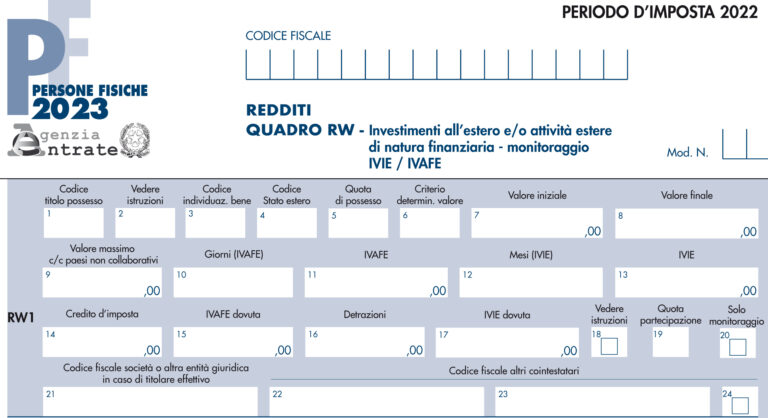 Compilando in modo accurato il quadro RW per asset e redditi esteri e gli eventuali quadri connessi per i redditi RM, RL e RT