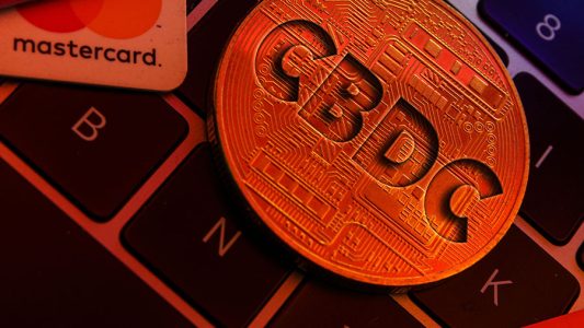 Kaunas, Lithuania - 2023 March 20: CBDC visual concept. Central Bank Digital Currency. High quality photo